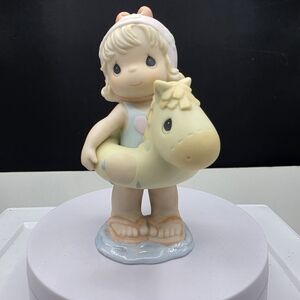 Vtg 1996 Precious Moments You're A Life Saver to Me 5" Girl Horse Boxed 204854
